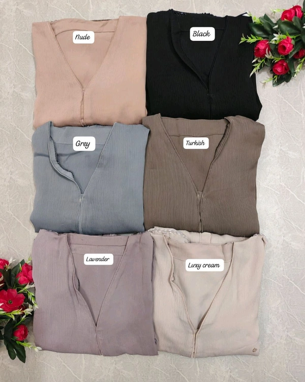 Al Maryam Abaya Handwork Abaya Zoom Fabric Abaya (Imported) - Turkish, 60