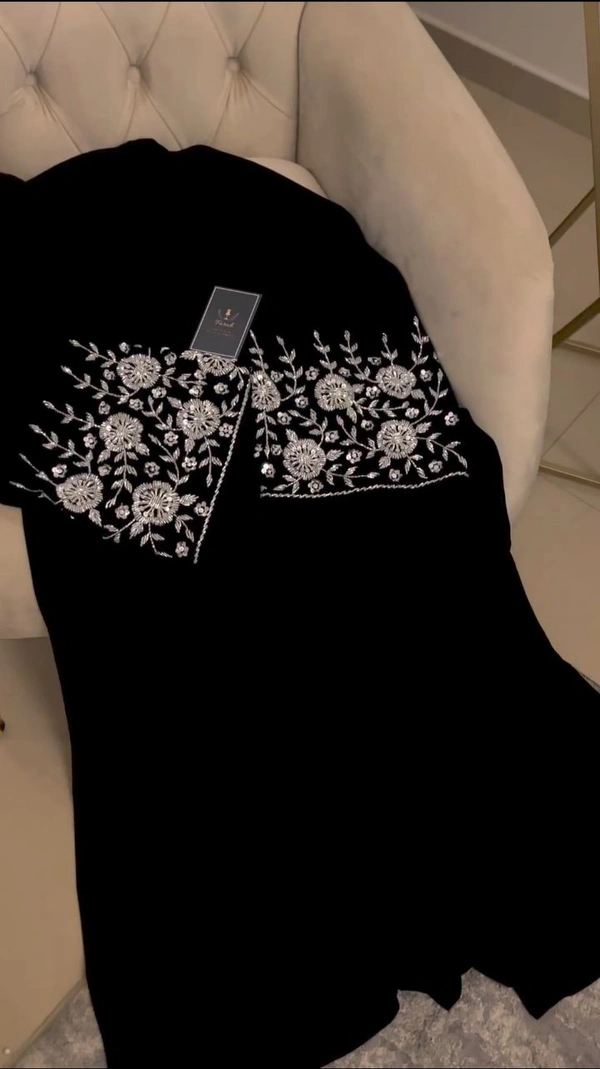 Al Taiba Abaya Handwork Abaya Zoom Fabric Abaya (Imported) - 58