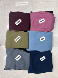 Simra Cord-Set Two Piece Modest Wear Prada Fabric  Front Open  (Modest Wear) - Blue