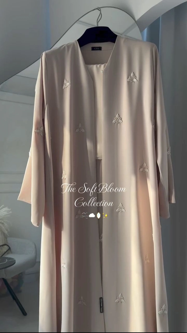 Zareen Abaya Handwork Abaya Nida Fabric Abaya (Imported) (Black) - 54