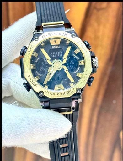 BRAND:- CASIO G-SHOCK BEST QUALITY MEN'S WATCH DIAL:-GOLD BLACK BELT
