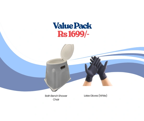 Plastic Commode Converter + Nitrile Black Gloves