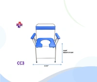 Commode Chair | CC3 | Powder Coated Grey Finish