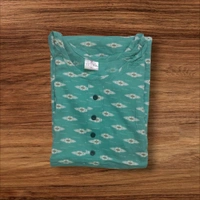 Reyon Printed Kurti For Girls Xl Size Available - Teal, XL