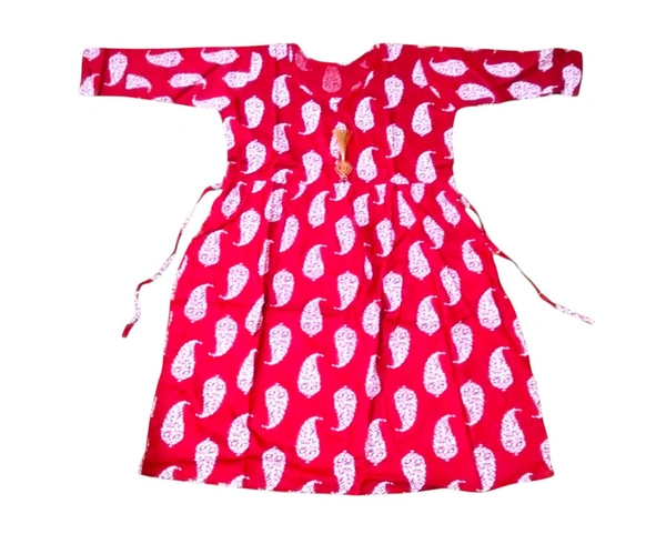 Women’s Heavy Rayon Print Kurti with Latkan – Stylish Daily Wear - Pink Flamingo, XL