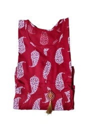 Women’s Heavy Rayon Print Kurti with Latkan – Stylish Daily Wear - Pink Flamingo, XL