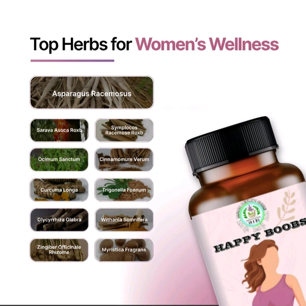MANN HEALTH CARE : HAPPY BOOBS Capsules For Breast Enlargement To Grow Breasts By Ayudiva Herbals