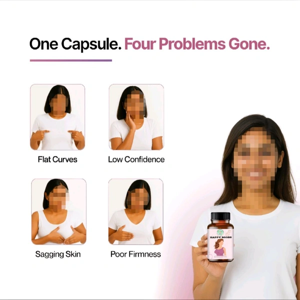 MANN HEALTH CARE : HAPPY BOOBS Capsules For Breast Enlargement To Grow Breasts By Ayudiva Herbals