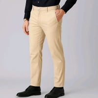 Old Money Style Cream Trouser - Bone, 36