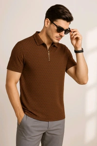 Polo Tshirt For Men - Brown, L