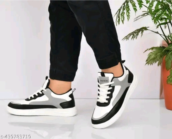 BACAN Sneakers Trendy Sports Shoes Classy Casual Shoes For Men - White, IND-10