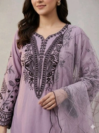 BEAUTIFUL SEQUENCE EMBROIDERED TOP , PLAZZO WITH DUPATTA• LG-2101 - Blue Chalk, L