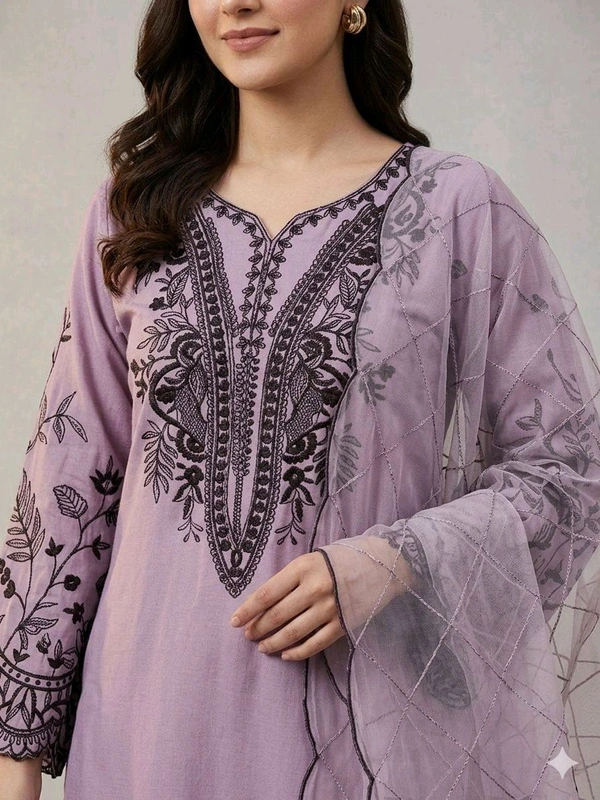 BEAUTIFUL SEQUENCE EMBROIDERED TOP , PLAZZO WITH DUPATTA• LG-2101 - Blue Chalk, XL