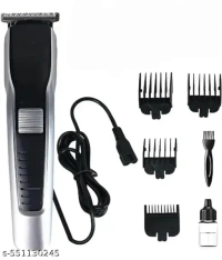 Beard & Hair 538 TRIMMER Rechargeable Professional Hair Trimmer Trimmer 60 min Runtime 4 Length Settings (Silver, Black)