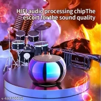 Mini Boost 4 Bluetooth Speaker 4D Mini Electroplating Round Steel Speaker - Multicolor Random Colour