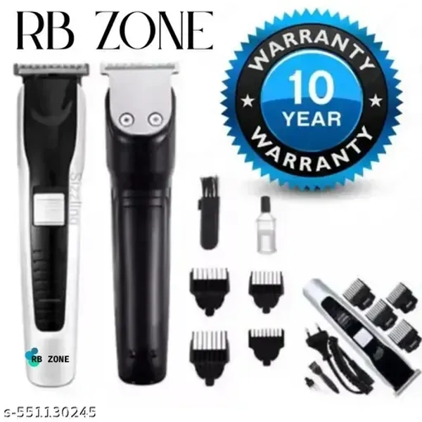 Beard & Hair 538 TRIMMER Rechargeable Professional Hair Trimmer Trimmer 60 min Runtime 4 Length Settings (Silver, Black)