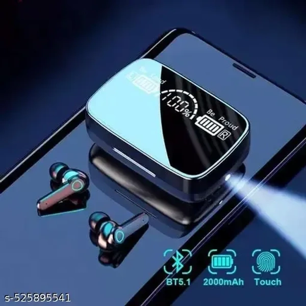 New Letast M-19 TWS Bluetooth V5.3 Wireless With Powerbank Earbuds Touch Waterproof LED Digital Display Bluetooth Headset (True Wireless)BLACK-IN-EAR