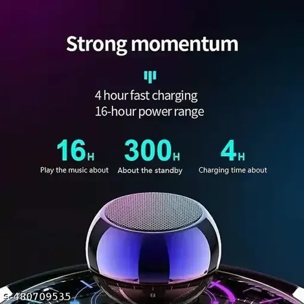 Mini Boost 4 Bluetooth Speaker 4D Mini Electroplating Round Steel Speaker - Multicolor Random Colour