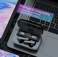 New Letast M-19 TWS Bluetooth V5.3 Wireless With Powerbank Earbuds Touch Waterproof LED Digital Display Bluetooth Headset (True Wireless)BLACK-IN-EAR