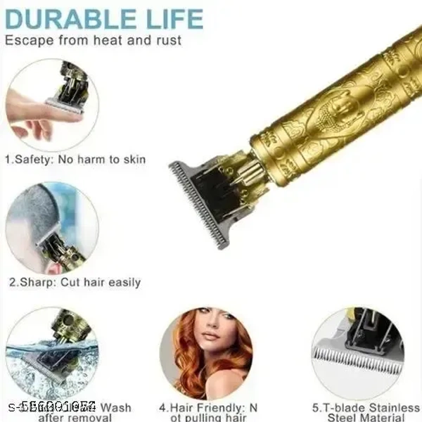 Weight Trimmer 120 Min. Professional Hair Clipper Fully Waterproof Trimmer 90 min Runtime 3 Length Settings (Gold)