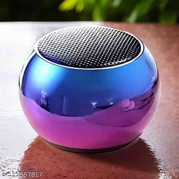 Mini Boost 4 Bluetooth Speaker 4D Mini Electroplating Round Steel Speaker - Multicolor Random Colour