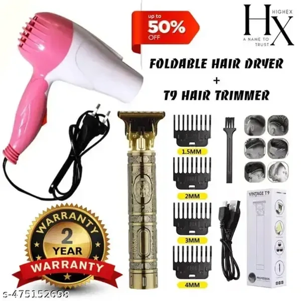 HIGHEX DRYER AND TRIMMER COMBO (PACK OF 2) BAAL SUKHANE AUR BAAL KATNE KI MACHINE