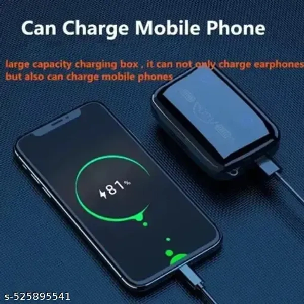 New Letast M-19 TWS Bluetooth V5.3 Wireless With Powerbank Earbuds Touch Waterproof LED Digital Display Bluetooth Headset (True Wireless)BLACK-IN-EAR