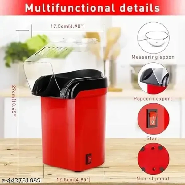 Healthy Hot Air Popcorn Maker: Quick, Easy, and Perfect for Movie Nights portable