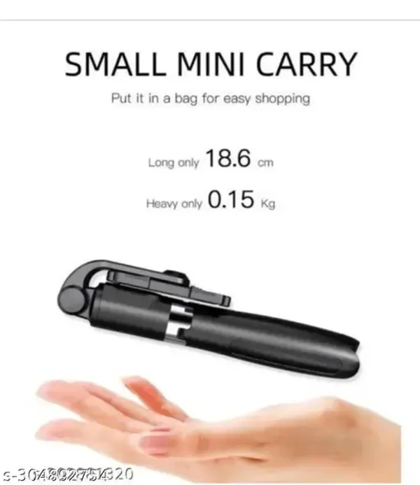 Editrix New Arrival High Quality 3in1 Selfie Stick multi-function Wireless Bluetooth XT-02 Selfie Stick with Remote Shutter 360 Rotate Extendable Handheld Foldable Mini Tripod Stand for Smartphones Professional Remote Control Selfie Stick Monopod Kit, Tripod