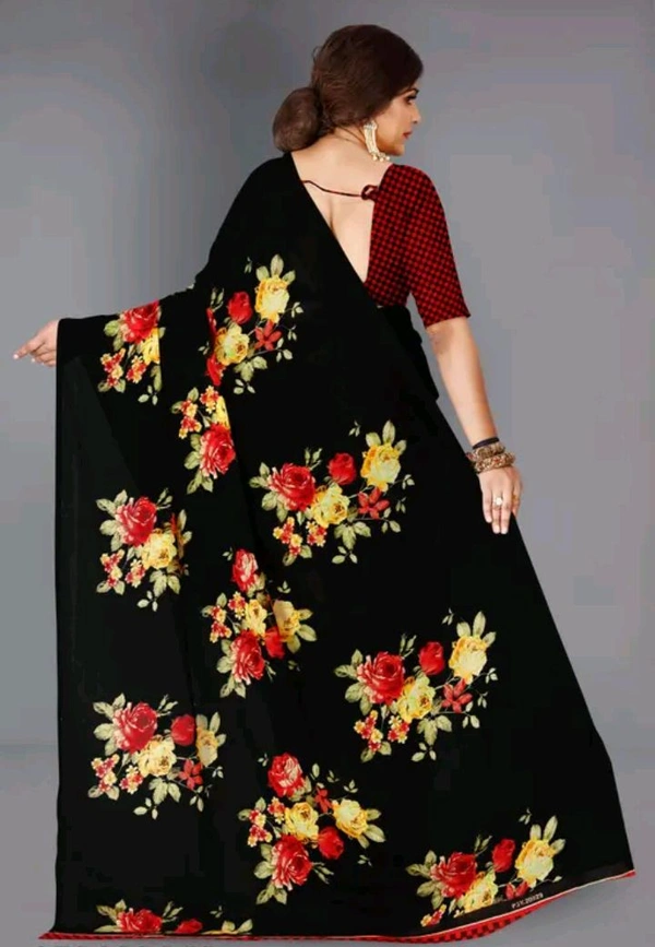 Daily Wear Printed Saree Without Blouse
- Black, Free Size