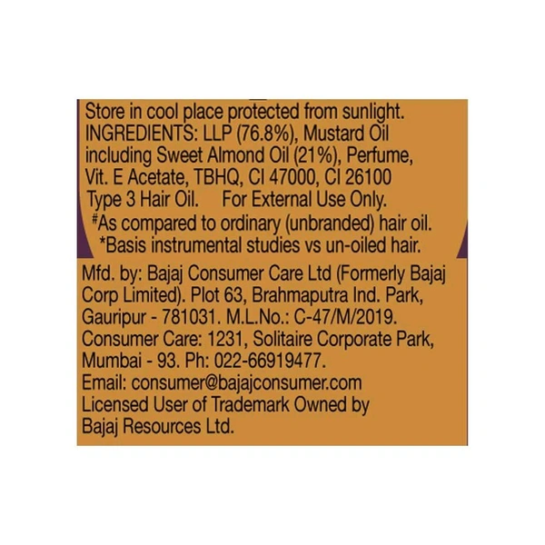  Bajaj Almond Drops Non-Sticky Hair Oil  - 90ml