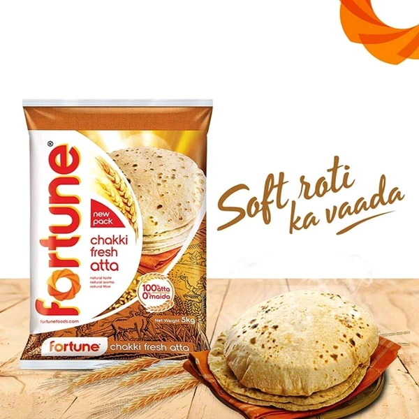 Fortune Chakki Fresh (100% Atta, 0% Maida) Atta - 5kg