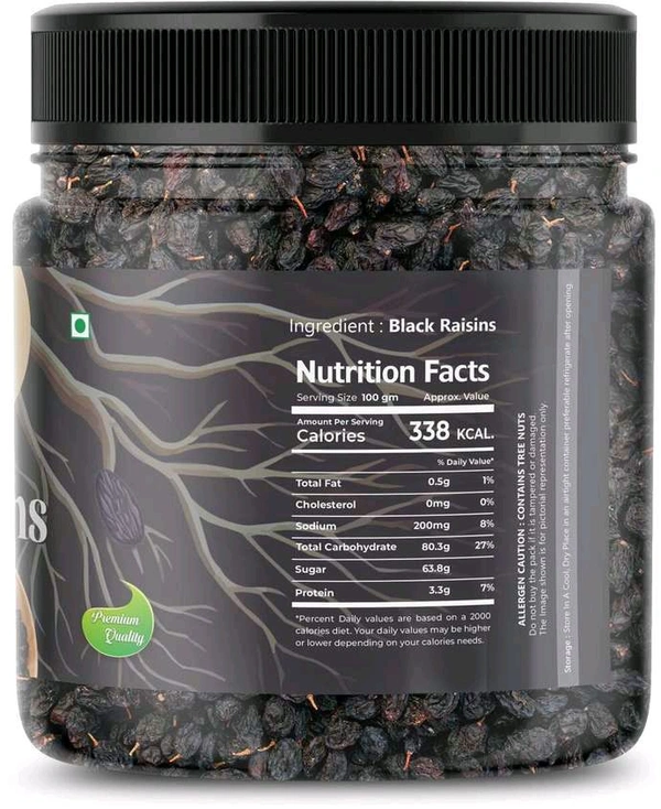 Waaho Premium Black Raisins (Kali Kishmish)
 - 250g