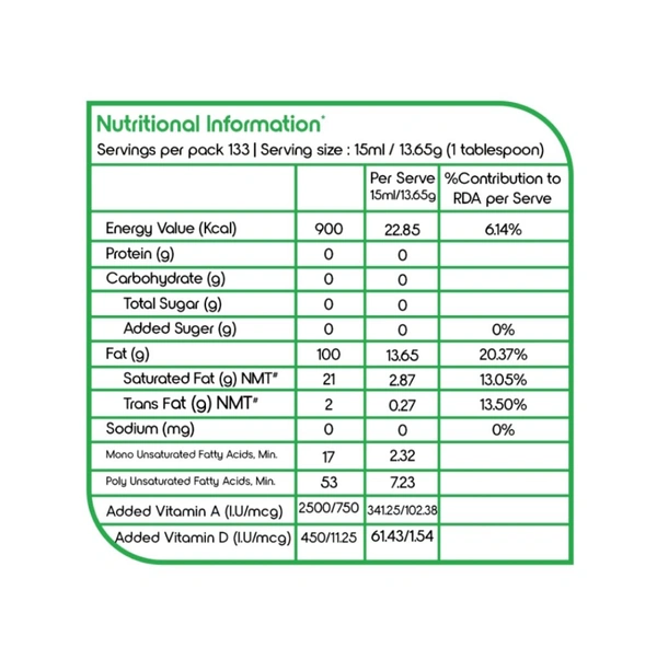 Fortune Soya Health Refined Soyabean Oil - 2L