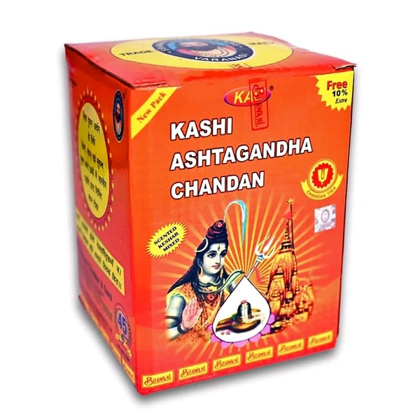 Kashi Bhawani Serving Religion Kashi Ashtagandha pure Chandan काशी अष्टगन्ध शुद्ध चदान टीका - सुंदर खुशबू के साथ मूल अष्टगंधा चंदन पाउडर, 100gm
- 60gm