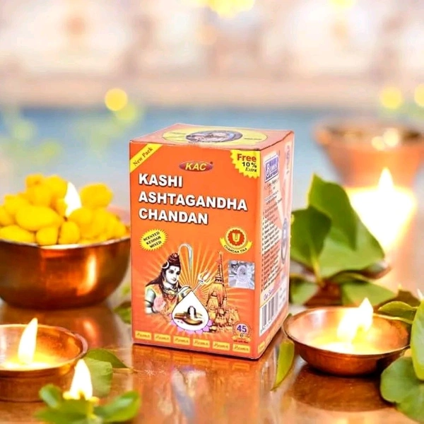 Kashi Bhawani Serving Religion Kashi Ashtagandha pure Chandan काशी अष्टगन्ध शुद्ध चदान टीका - सुंदर खुशबू के साथ मूल अष्टगंधा चंदन पाउडर, 100gm
- 60gm