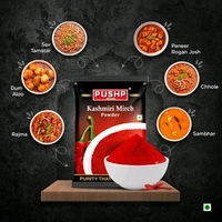 PUSHP  Pushp Brand कश्मीरी लाल मिर्च पाउडर ( पाउच पैक),Pushp Brand Kashmiri Red Chilli Powder (Pouch Pack ) - 10gm