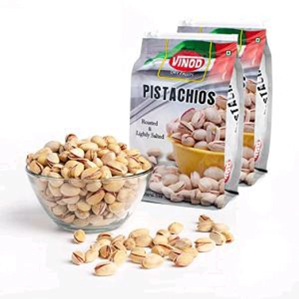 Vinod Roasted & Lightly Salted Irani Pistachios тАУ 100% Natural & Premium, Namkeen Pista, рдирдордХреАрди рдкрд┐рд╕реНрддрд╛ - 250gm
