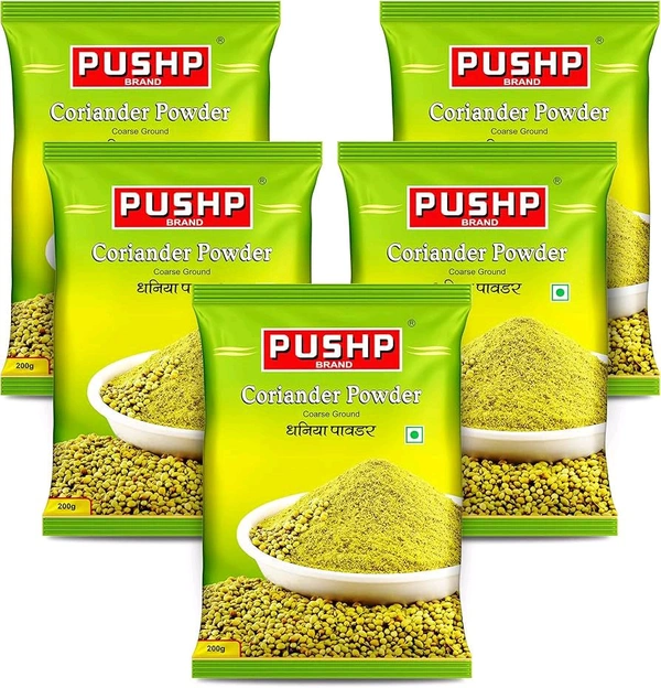 PUSHP Pushp Natural Coriander Powder (Dhaniya) | Fresh & Aromatic Spice | Pure Dhaniya Powder for Cooking | - 200gm