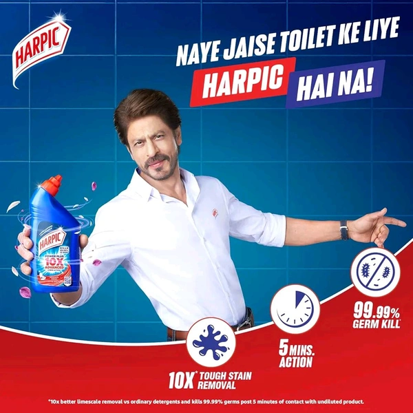 HARPIC Harpic Disinfectant Toilet Cleaner Liquid, Original | India's # 1 Toilet Cleaner - 600ml