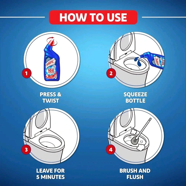 HARPIC Harpic Disinfectant Toilet Cleaner Liquid, Original | India's # 1 Toilet Cleaner - 600ml