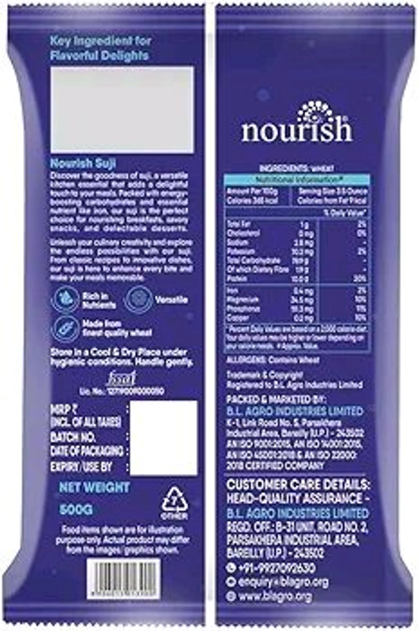NOURISH Nourish Roasted Suji - 500gm