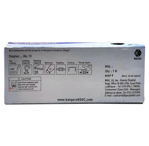 Kangaro Stapler  Rs:75  (10Pc)