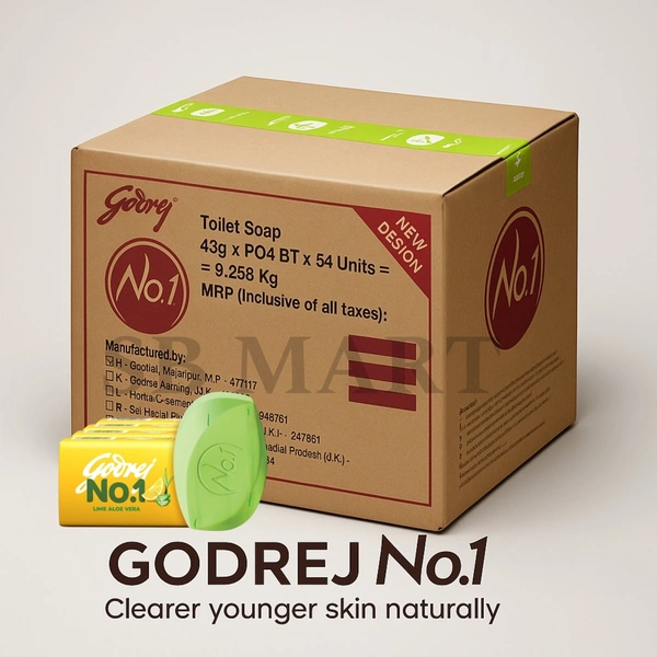 Godrej No.1 Lime Soap (MRP:40/set 4N)x (54N)