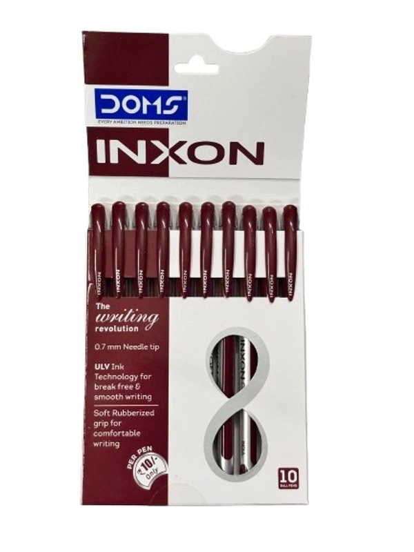 Doms INXON Red Pen 🖊️ MRP:₹10 (10N)