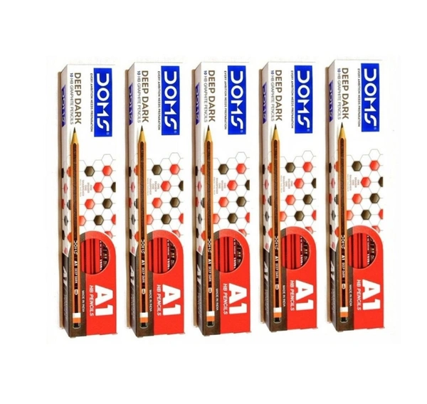 Doms A1 Pencil ✏️ ₹5 (10N x 10Unit)
