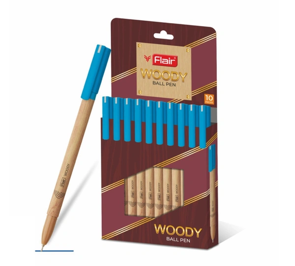 Flair Woody Blue Ball Pen 10N