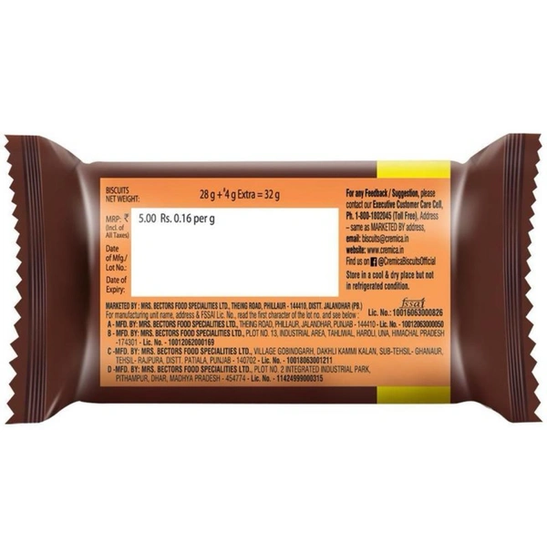 Cremica Chocolate Cream Biscuits 12 N (32
g Each)  12Units