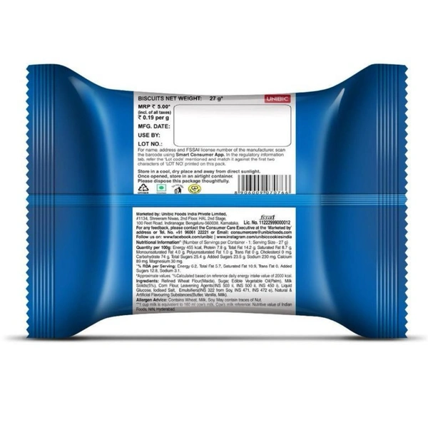 Unibic Cashew Badam Cookies 12 N (27 g
Each) 