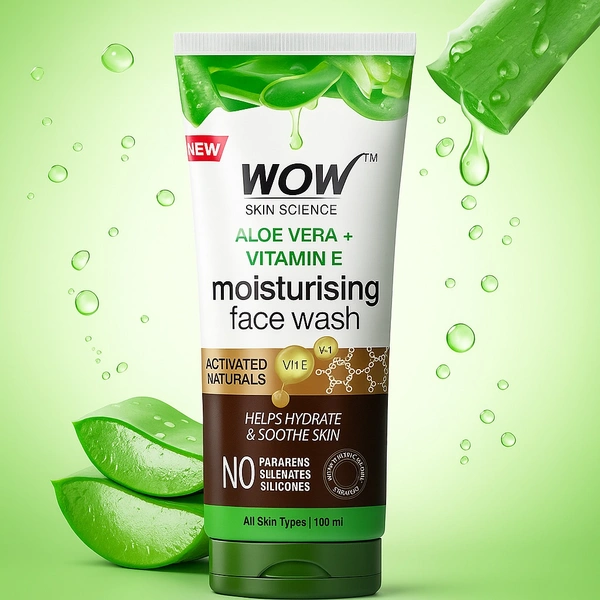 Wow Skin Science Aloevera And Vitamin E
Face Wash 100 ml